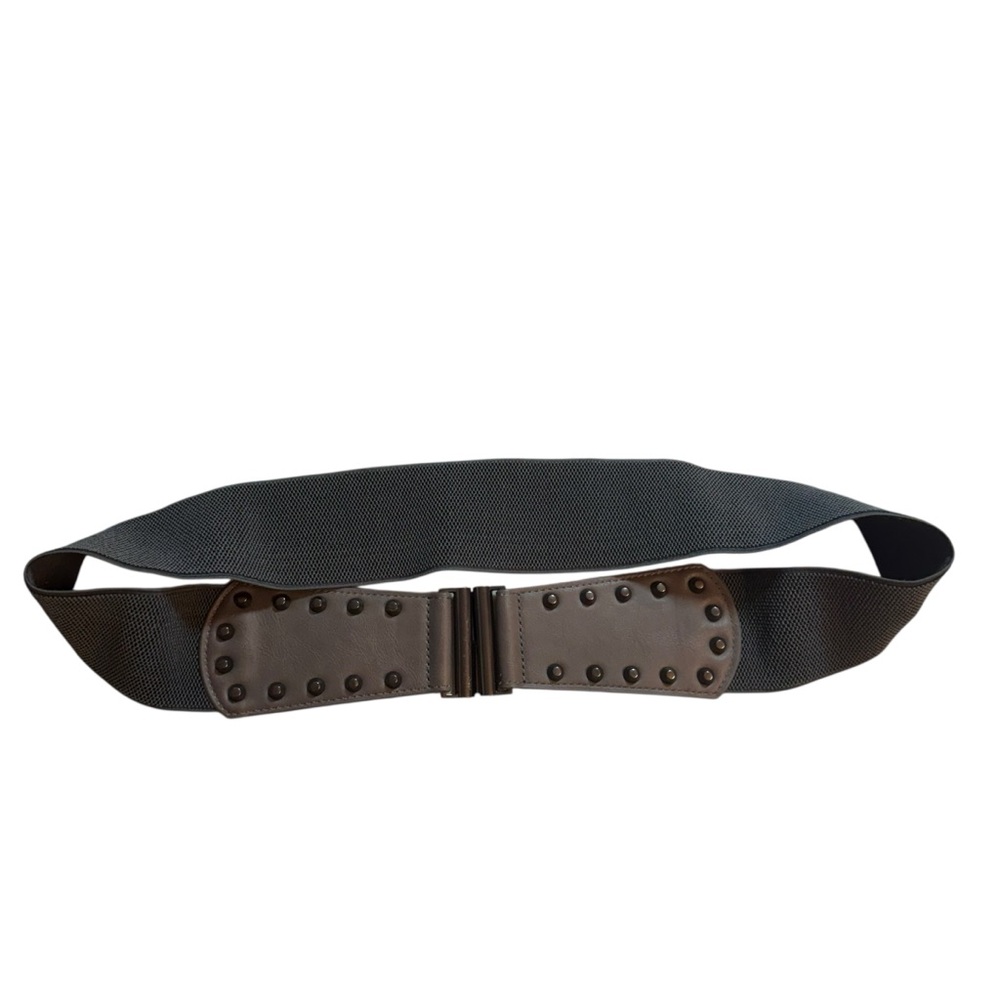 TORRID wide stretch belt straps studded Faux leather front  gray size 1 (14-16)